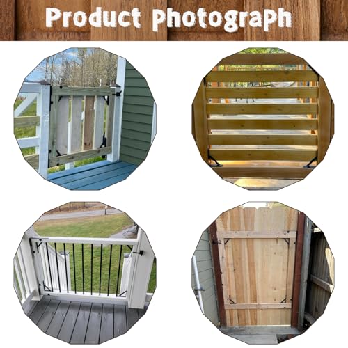 ZENFUN Anti Sag Gate Frame Kit, Gate Corner Bracket, Heavy Duty Brace Gate Hardware with Hinge and Gate, Wooden Fences-No Sag Gate Corner Brace Bracket for Doors, Corral Gates, Wood Windows