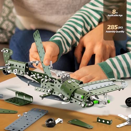 Model Airplane STEM Building Projects Toys - DIY Building STEM Projects Toys for Kids Boys Girls Ages 8-12-16, Assembly Science Kit Model Plane Birthday Gift Toys for Kids Boys 8 9 10 11 12 Years Old - style: 821-1