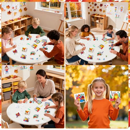 Thanksgiving Fall Crafts for Kids Religious Art Activities Blank Puzzle Toy - color: Fall Thanksgiving Christian Colorful