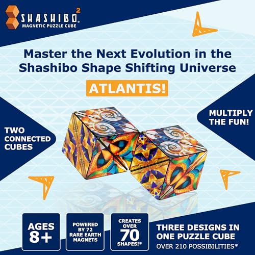 Shashibo ICOSA XL Magnetic Puzzle Toy, Stress Relief Fidget Toy - color: Atlantis, size: ICOSA
