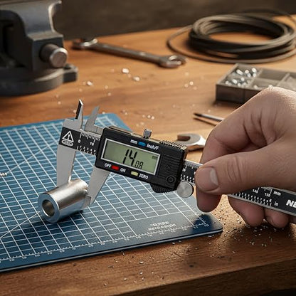 NEIKO 01407A Electronic Digital Caliper Measuring Tool, 0-6 Inches Stainless Steel Construction with Large LCD Screen Quick Change Button for Inch Fraction Millimeter Conversions, Digital Caliper - size: 6 Inch, style: Stainless Steel