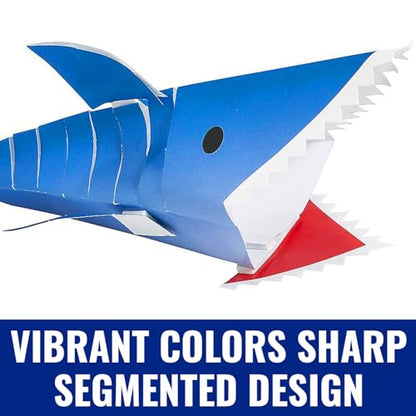 Fun Express Segmented Paper Shark Origami Craft Kit - Makes 12
