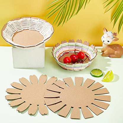 PH PandaHall 12pcs 19 Inch Round Paper Basket Weaving Knitting Crafts Decoration Basket Making Forms for Handicraft Arts and Crafts ProjectsEaster Basket Activities, Peru