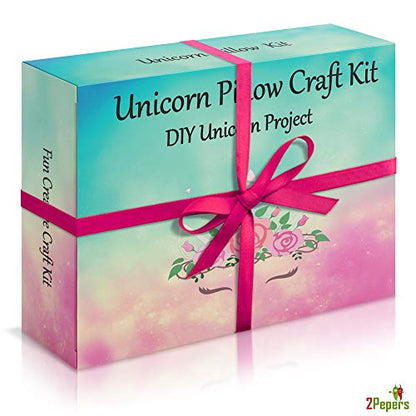 Make Your Own Unicorn Pillow Kit Arts and Crafts for Girls No Sew Plush Toy - style: UNICORN PILLOW