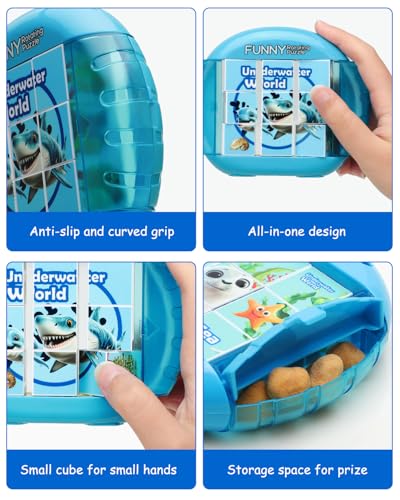 Rotating Puzzle for Toddlers Kids 3+, Travel Essentials Toys - color: Marine Life