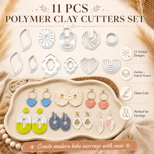 11PCS Boho Polymer Clay Cutters Set - color: Bohemia-12pcs