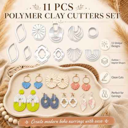 11PCS Boho Polymer Clay Cutters Set - color: Bohemia-12pcs