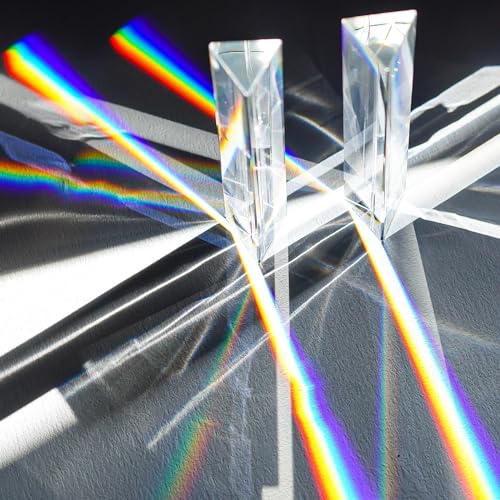 4pcs 6 inch Clear Optical Lens Glass Triangular Prism for Photography - size: 6 inch