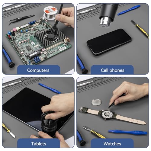 Kaisi Extra Large Soldering Mat, 932°F Heat Resistant Silicone Solder Mat - color: Grey, size: 27.6'' x 15.7''