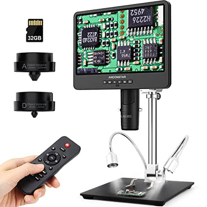 Andonstar AD249S-M 3 Lens 2160P 10.1 Inch HDMI Digital Microscope 2000x