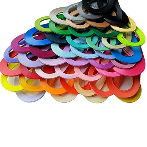 ODETOJOY White Quilling Paper Strips 10mm for Crafts Paper Quilling Strip 3/8inch-120pcs, 52cm (10mm) - size: 10mm