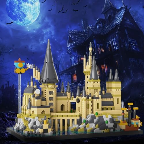 PQKIE Magic Castle Micro Mini Building Set, 2743 Pcs Magic House Model Building Toys, STEM Creative Magic World Office and Home Decor Bricks Kits, Christmas Birthday Gift for Adults Teens Kids 14+ - style: 2743 Pieces