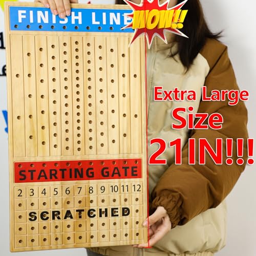 Large 21 inch Horse Race Board Game,Horse Racing Game for 2-11 Players - color: Large-log