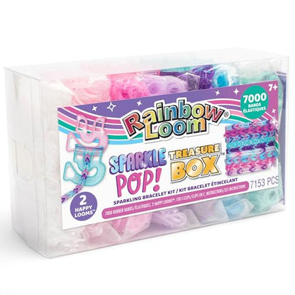 Rainbow Loom Treasure Box Sparkle Pop Edition DIY Bracelet Kit, 7000 Bands