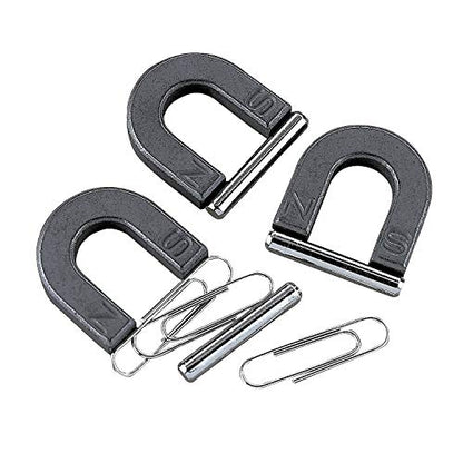 Fun Express Magnets for Kids Set of 12 - Mini Horseshoe Magnet with Bar for Science Experiments | Educational Magnetic Toys for Classroom Learning | Perfect Science Toys for Teachers & Students