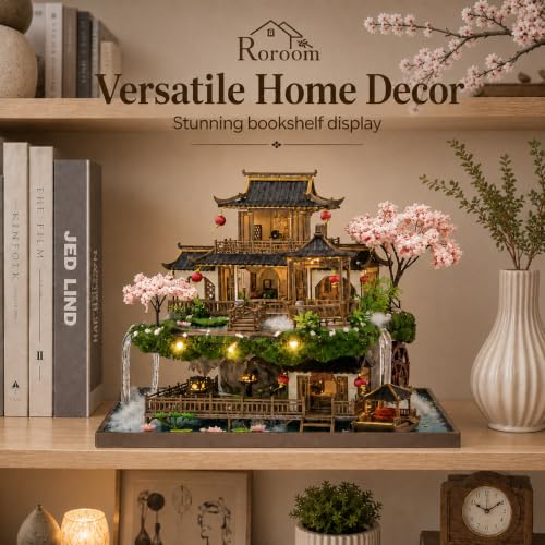 Roroom DIY Miniature House Kit, Fairyland Pavilion Dollhouse Kit - color: Upgraded Version of the Fairyland
