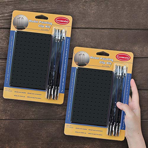GJJC10B- 2PCS Model Painting Stand Base and 40pcs Alligator Clip Sticks for Airbrush Hobby Model Parts New - style: 2PCS
