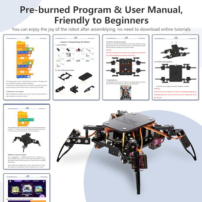 ACEBOTT STEM Robotics Science Kits for Adults, ESP8266 Spider Robot Building Kit, App Remote Control, Walking Crawling Fun Educational Toy for 12 + Year Old Boys, Girls, Teens, Adults Unique Gifts