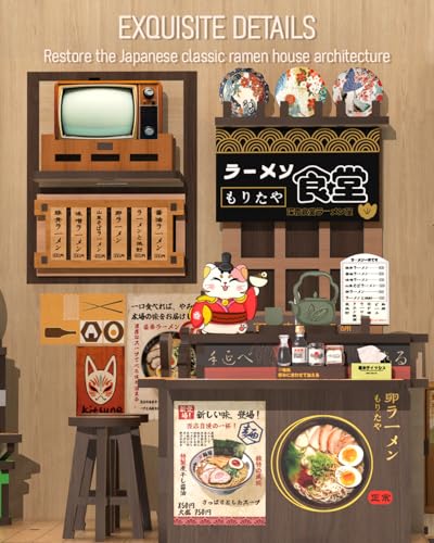Cutefun Japanese Book Nook Kit - DIY Miniature House Kit for Adults - color: Morita Ramen