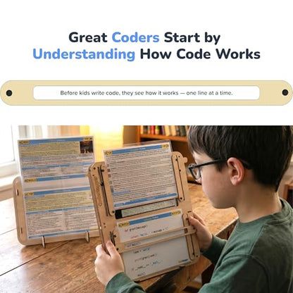 CodeStepper Screen-Free Python Coding & AI Learning Kit, Hands-On STEM Toy for Kids Ages 8-15, 7 Lesson Sets, Homeschool & Classroom Coding Kit, Made in the USA