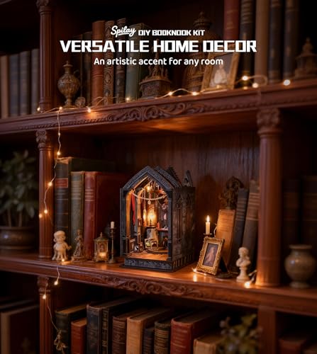 Spilay Book Nook Kit for Adults, Quite Night Prayer DIY Miniature House Kit - color: Quite Night Prayer