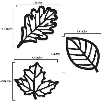 VHALE Suncatchers Craft 3 Sets (9 Cutouts) w Tissue Papers Stained Glass Effect Paper Sun Catcher Kit, Window Art, Classroom Crafts, Creative Art Projects, Kids Party Favors (Fall Leaf) - style: Fall Leaf