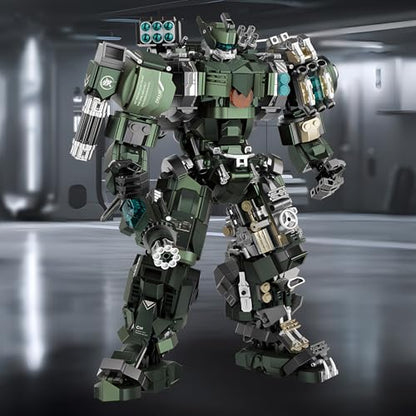 CSNRHG Mech Robot Model Building Blocks Toy Set Birthday for Age 8+ Children Adults Teens 1403 Pieces - color: Mobile Mecha