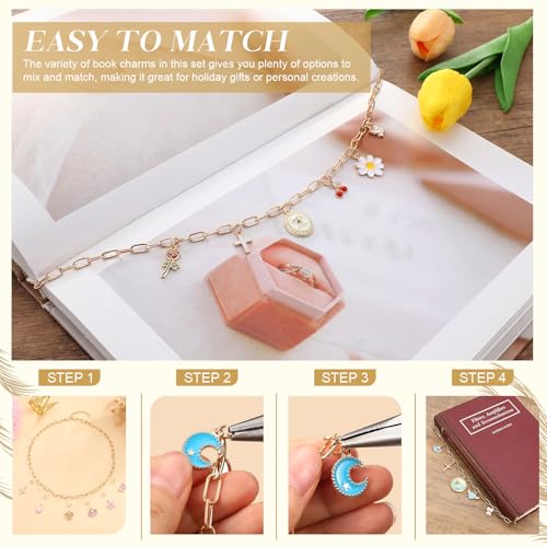 124 Pcs Bible Chain Making Kit Bible Charms, Fancy - style: Fancy
