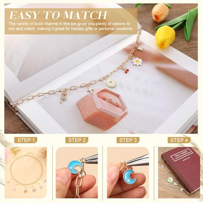 124 Pcs Bible Chain Making Kit Bible Charms, Fancy - style: Fancy