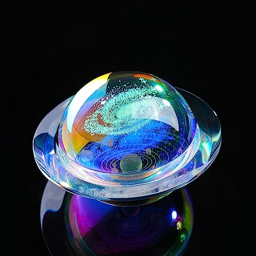 Qianwei 3D Solar System Model Galaxy Crystal Ball Astronomy Gift Room Decor - style: Solar System & Galaxy Crystal Ball