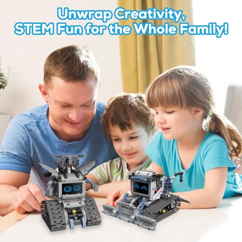 Robot Building Kit with Remote Control STEM Gift for Boys Age 6-14 | Birthday Gift for Boys Girls Ages 6-14 | 352PCS 5-in-1 Robot | APP + Remote | STEM Robotic Toys | Rechargeable |Educational - style: K96170