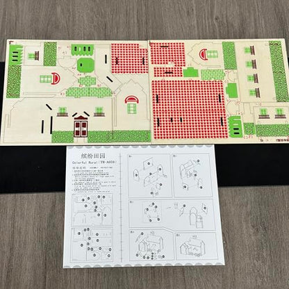 Log Cabin 3D Wooden House Puzzle,DIY Mini Building Model Kit，014 - color: 014