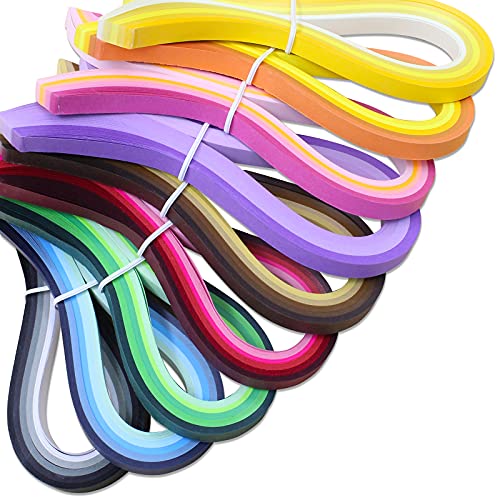 Zorfeter Multi-Color Quilling Paper Strips Kits, 10mm Width, 15" Length - size: Paper Width: 10mm