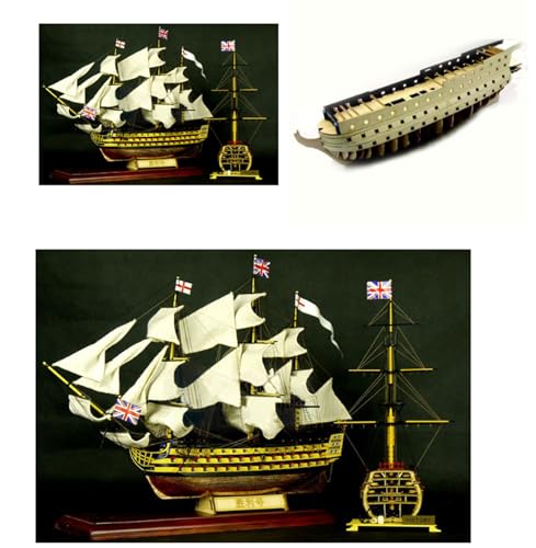 Avtytsda 1/200 Scale DIY Hobby Wooden Ship Science Equipmen Assembly Model Boat Kits Sailing Boat Kit Ship Craft Laser-Cut Model Kits to Build - size: 1/200