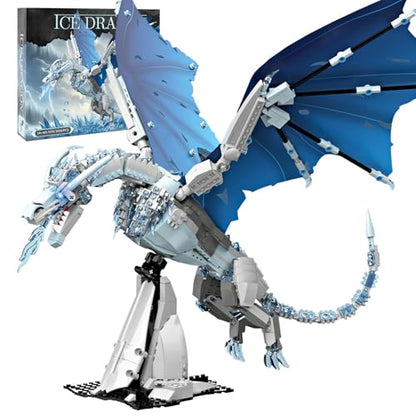 HJPLPXH Fantasy Ideas Ice Dragon Model Building Block Set - style: Ice Dragon
