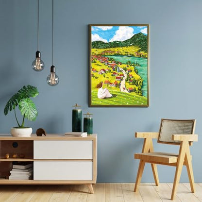 Puzzles for Adults 1000 Pieces, Jigsaw Puzzle for Adults, Fun Challenging Puzzle, Mountain Top Calm Puzzles Game, Interlock Perfectly No Dust, Gifts for Easter Mother’s Day - color: Mountain Top Calm