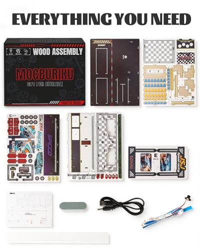 1/64 Diorama Racetrack with LED, Wooden Garage for Hot Wheels