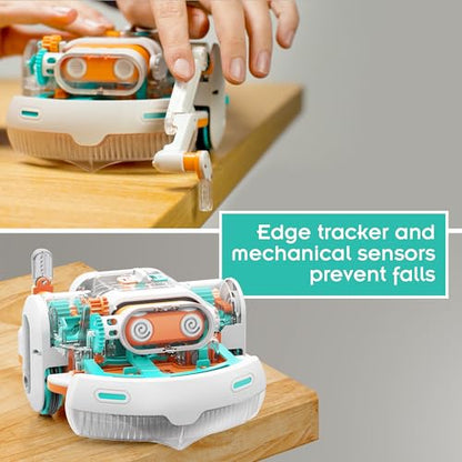 Thames & Kosmos Dusty Robot Vacuum Cleaner STEM Kit | Build a Desktop Robotic Vacuum with Sensors, Explore Robotics, Engineering & Mechanical Devices, Fun Gift for Ages 8+ or Adults