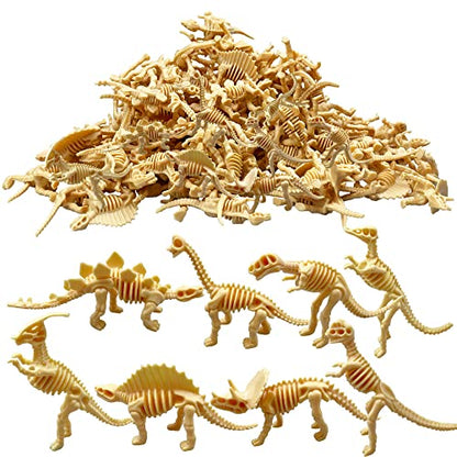 HAVAGDTM 110PCS Dinosaur Fossil Skeleton Dinosaur Skeleton Toys Assorted Figures Dino Bones for Birthday Party Science Play Dino Sand Dig Party Favor Decorations 2.5Inch