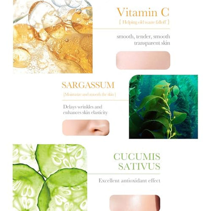 Etuanxi 30Pcs SPA Recovery Mud Mask Clay Mask for Face Vitamin C & Cucumber & Dead Sea Mud Masks for Face Mask Moisturizing Deep Cleansing Mud Mask Skin Care Set
