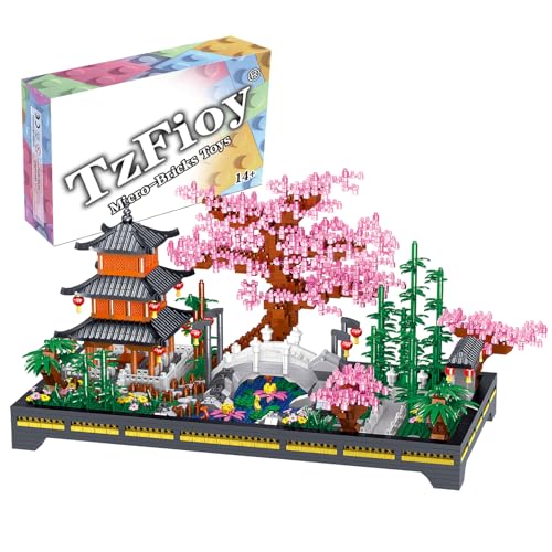 Japanese Zen Garden Micro Brick Building Set (2805 Pieces) – Tranquil Garden Model Educational Toy Gift for Kids and Adults - color: Japanese Zen Garden
