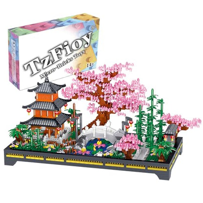 Japanese Zen Garden Micro Brick Building Set (2805 Pieces) – Tranquil Garden Model Educational Toy Gift for Kids and Adults - color: Japanese Zen Garden
