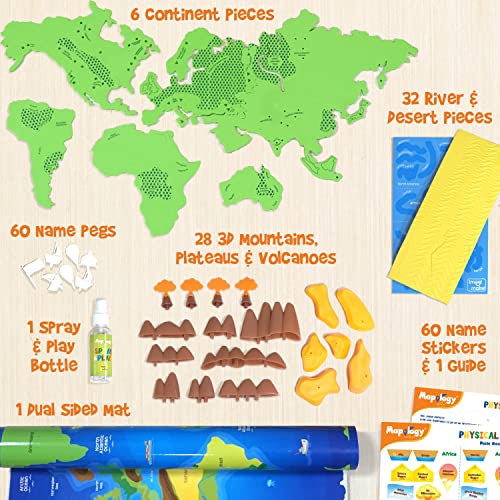 Imagimake Mapology Physical Features of World, Geography Game for Kids 8+ - style: Physical Features of the World
