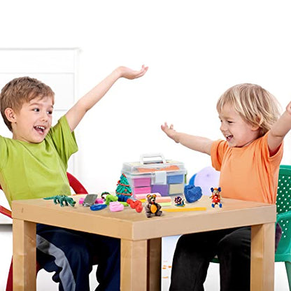 Aestd-ST Polymer Clay Kit 60 Colors, Oven Bake Modeling Clay for Kids - color: 60 Colors