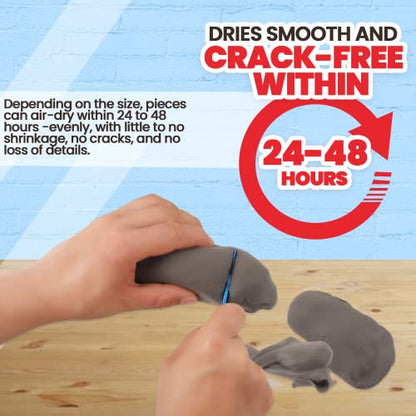 3.3 lbs Moldable Cosplay Foam Clay (Gray) - Air-Dry High Density for Intricate Designs Dries Evenly Within 24-48 Hours Sandable and Paintable - color: Gray, size: 1500g