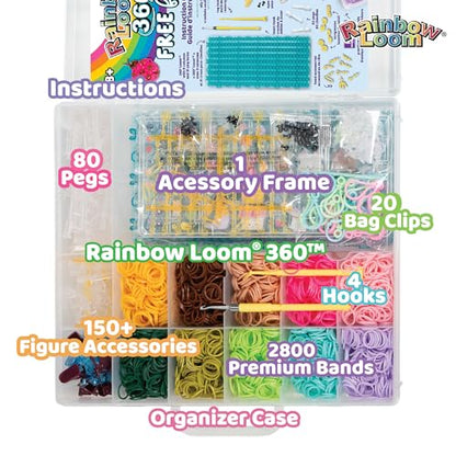 Rainbow Loom 360 Open Form Kit with 2,800 Bands and Storage Case