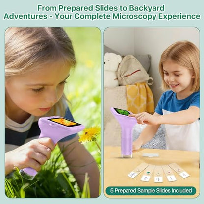 Digital Handheld Microscope for Kids 3.0" HD 32GB 1000X Camera Portable