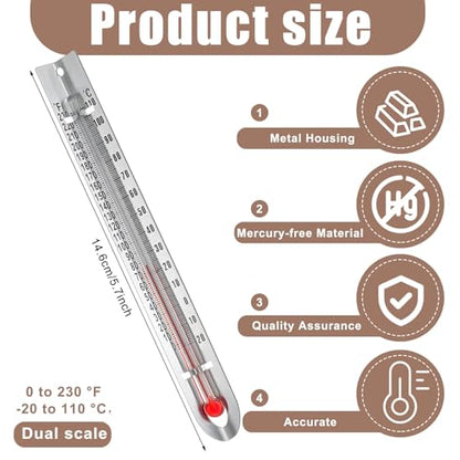 Tellegloww 12 Pcs V Shaped, Dual Scale Science Thermometers