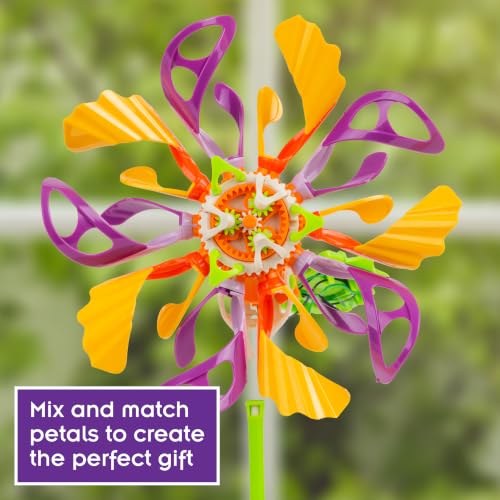 Thames & Kosmos SolarFlower Purple Majestic STEM Kit | Build a Motorized Solar-Powered Flower with Spinning, Colorful Petals, Educational Gift for Kids Ages 8+, Adults - color: Purple