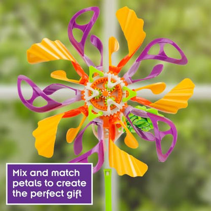 Thames & Kosmos SolarFlower Purple Majestic STEM Kit | Build a Motorized Solar-Powered Flower with Spinning, Colorful Petals, Educational Gift for Kids Ages 8+, Adults - color: Purple